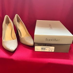 Franco Sarto suede taupe (mushroom) pumps, size 8 1/2